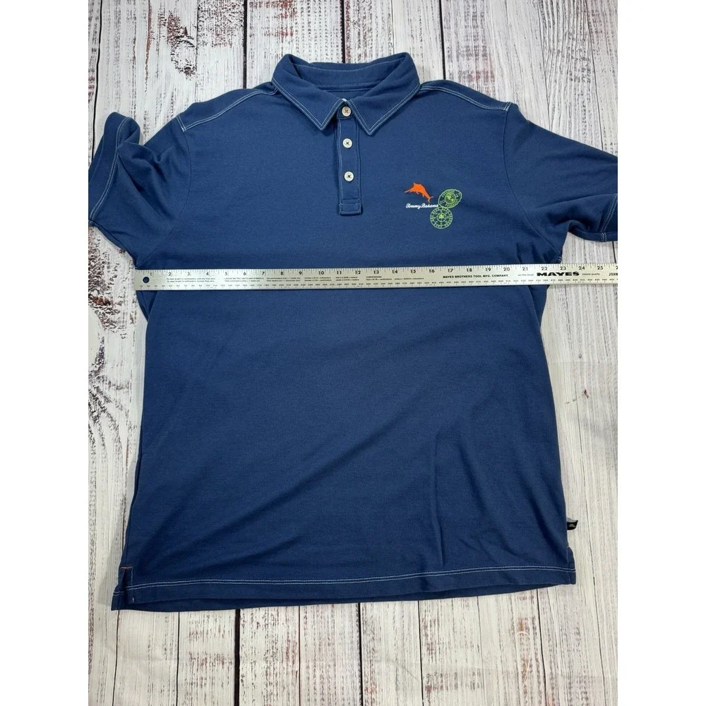 Tommy Bahama Polo Shirt Men's Palm Desert Logo Blue Size‎ Large